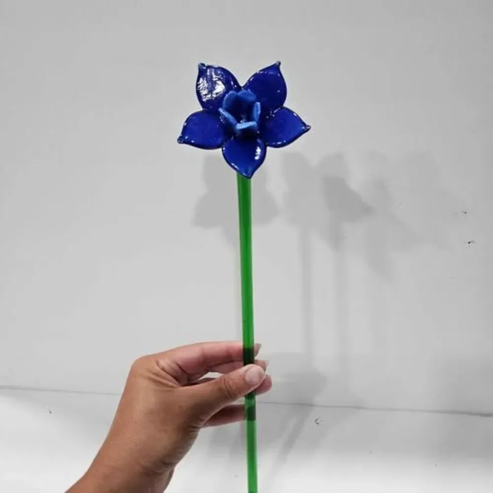 Blue Glass Flower